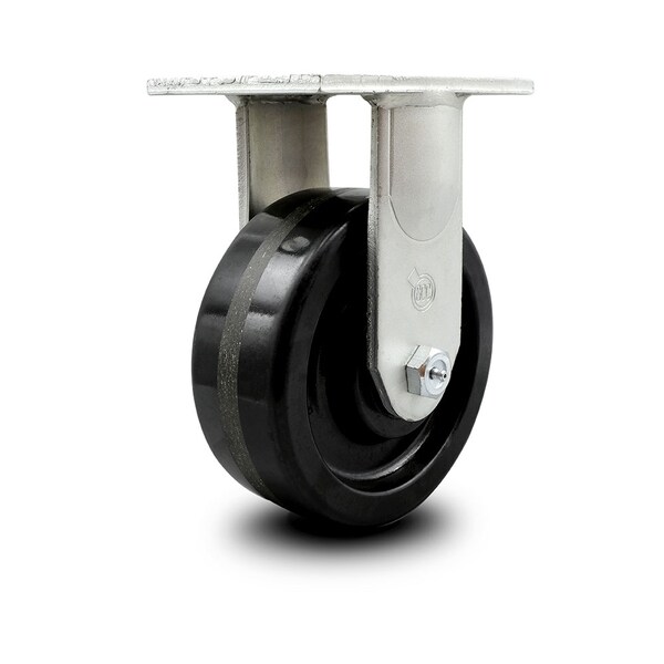 8 Inch Extra Heavy Duty Phenolic Wheel Rigid Top Plate Caster